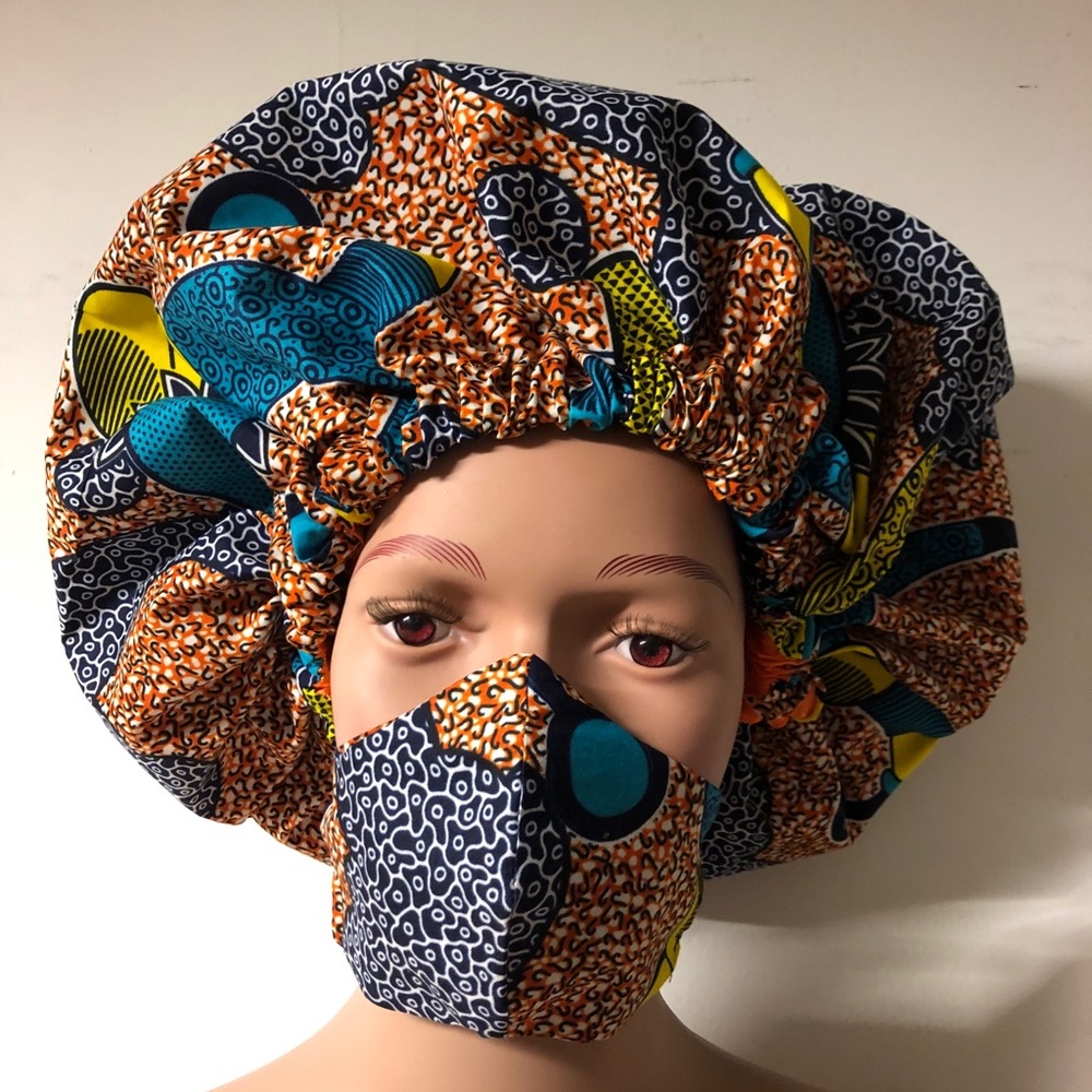 Mom and daughter reversible head bonnet